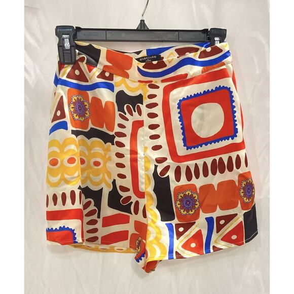 NWT Marciano By Guess Multicolor Carnivale Pull-On Hot Pants Shorts Sz 2